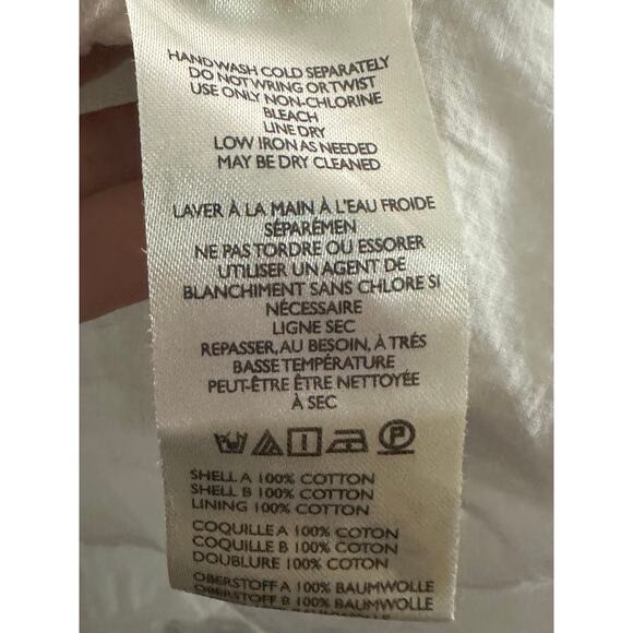 ANTHROPOLOGIE Pilcro Long-Sleeve Button-Front Twofer Mini Dress Cream White -2X - Picture 5 of 7